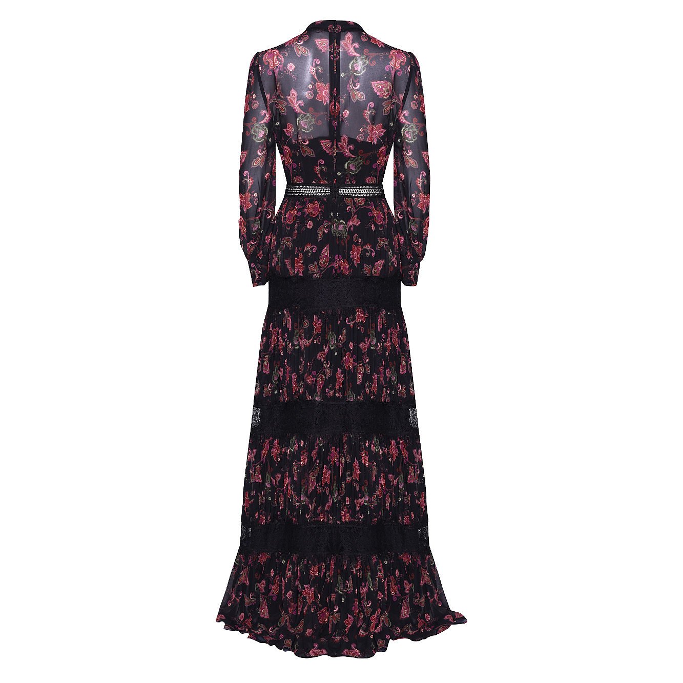 True Decadence Winter Paisley & Lace Maxi Dress