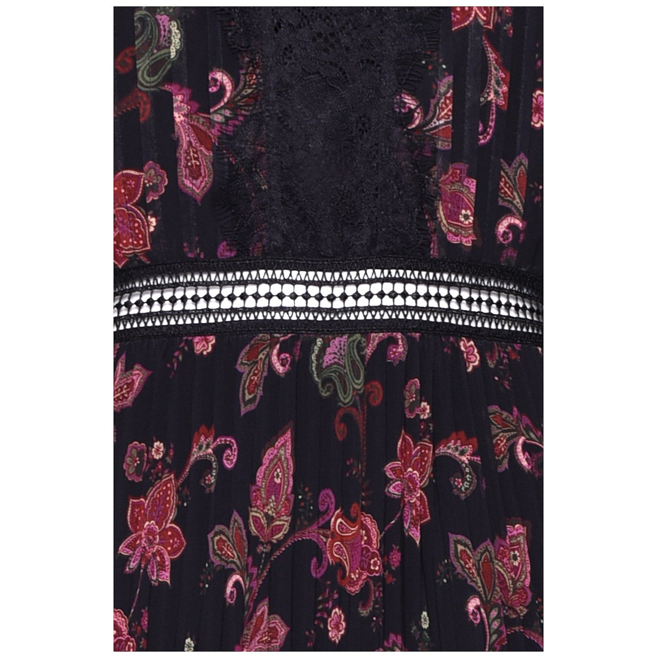True Decadence Winter Paisley & Lace Maxi Dress