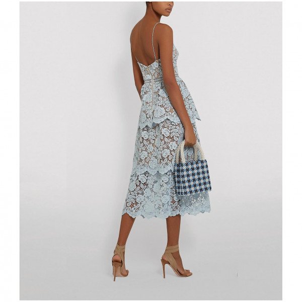 Self-Portrait Tiered Lace Dress