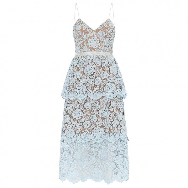 Self-Portrait Tiered Lace Dress