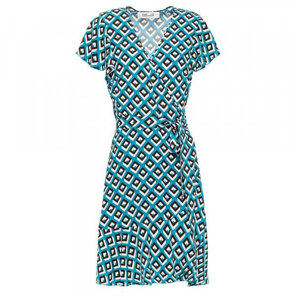 Dvf short sleeve sales ruffle wrap dress