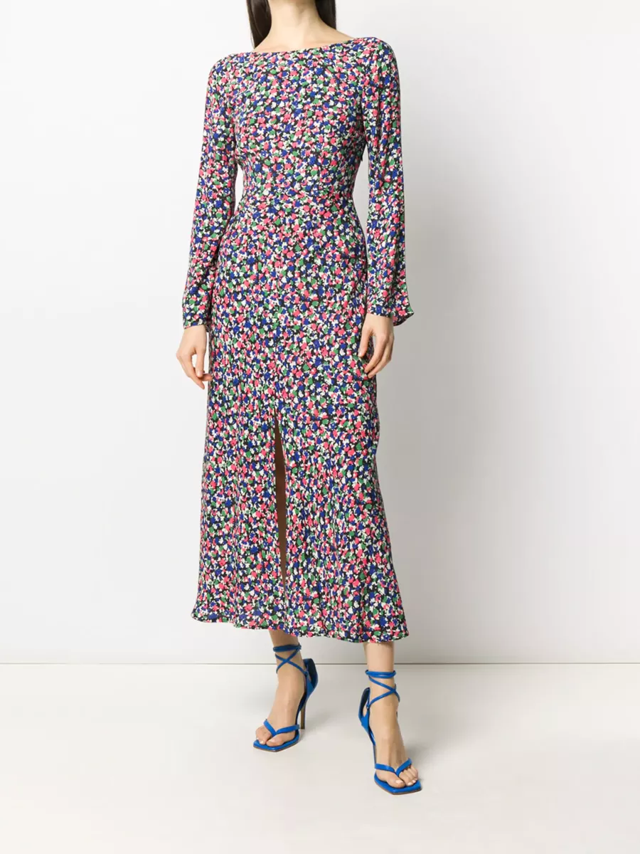 Rixo Mimi Smudge print dress