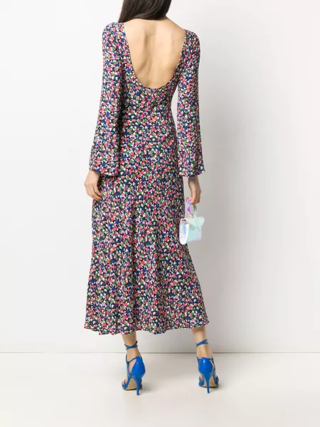 Rixo Mimi Smudge print dress