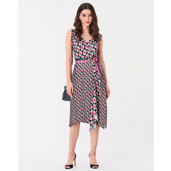 Diane von Furstenberg Tenley Georgette-Blend Faux-Wrap Dress