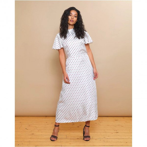 Lisou Mila Red Star Print Midi Dress