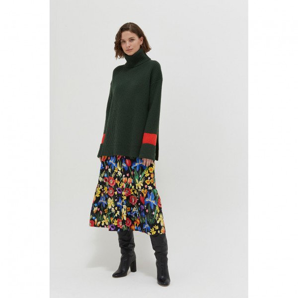 Chinti and Parker Rib Merino Wool Rollneck Sweater