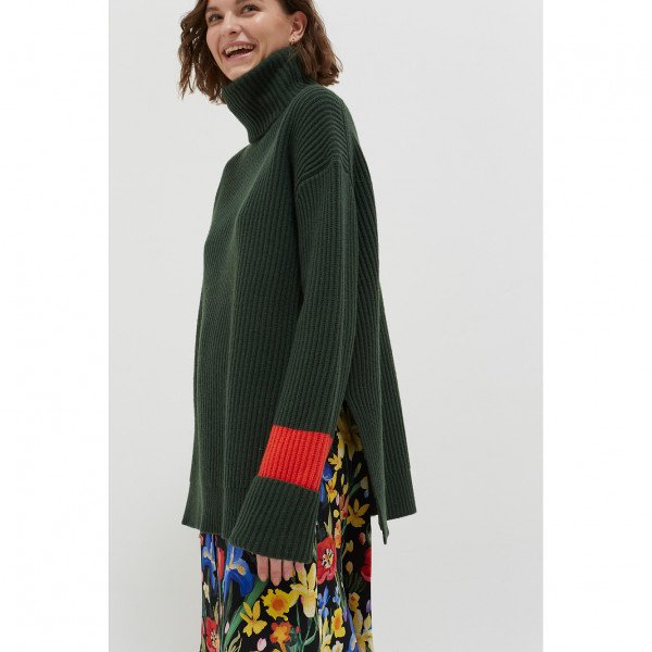 Chinti and Parker Rib Merino Wool Rollneck Sweater