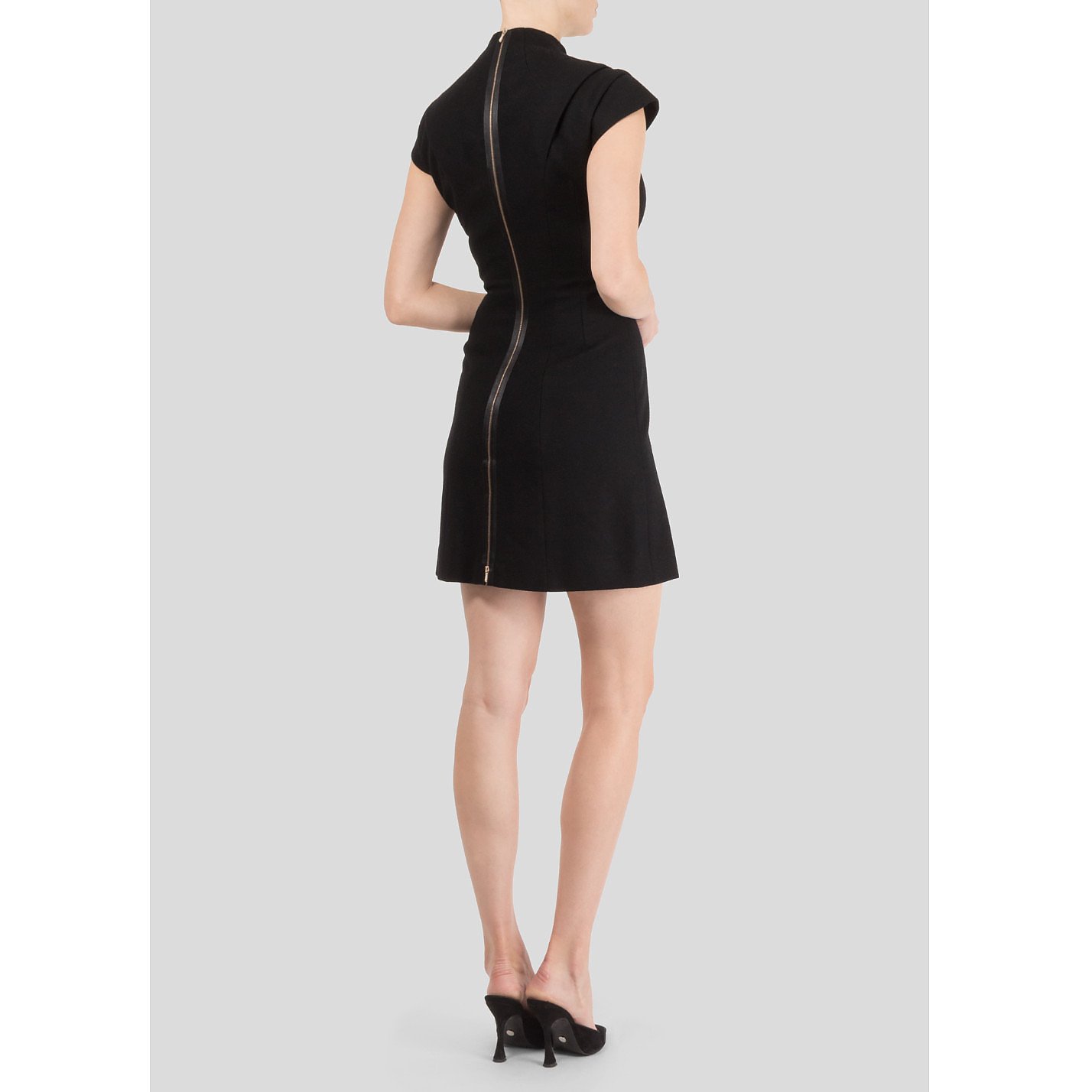 Victoria Beckham High Neck Wool Mini Dress