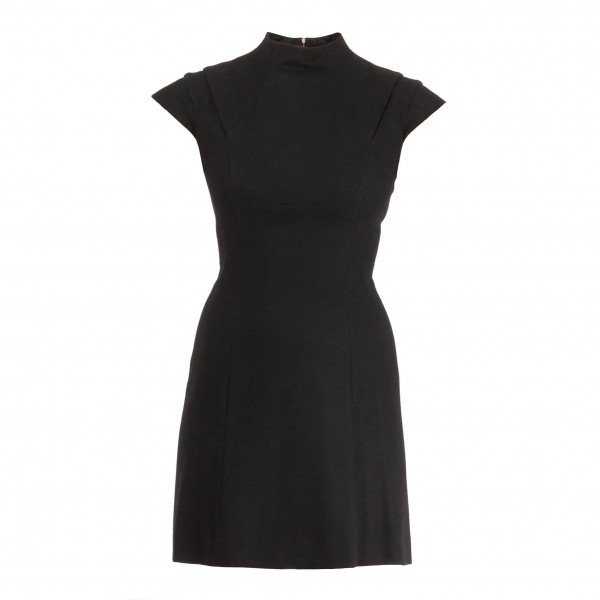Victoria Beckham High Neck Wool Mini Dress
