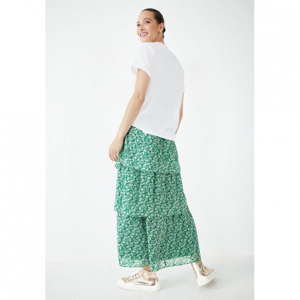 Hush Hallie Layered Skirt In Leafy Floral