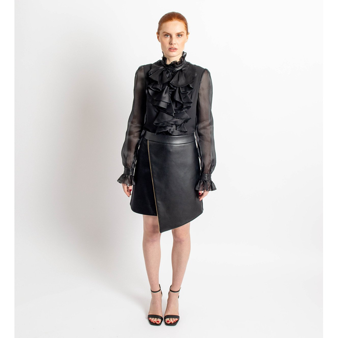 LaMetamorphose Emotion Leather Skirt