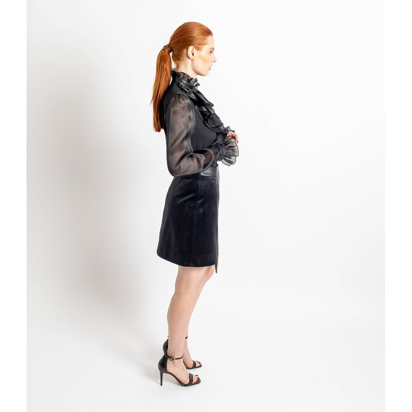 LaMetamorphose Emotion Leather Skirt
