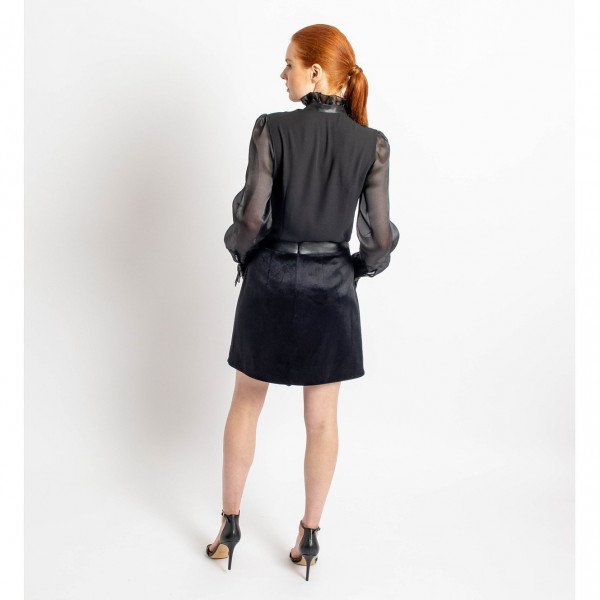 LaMetamorphose Emotion Leather Skirt