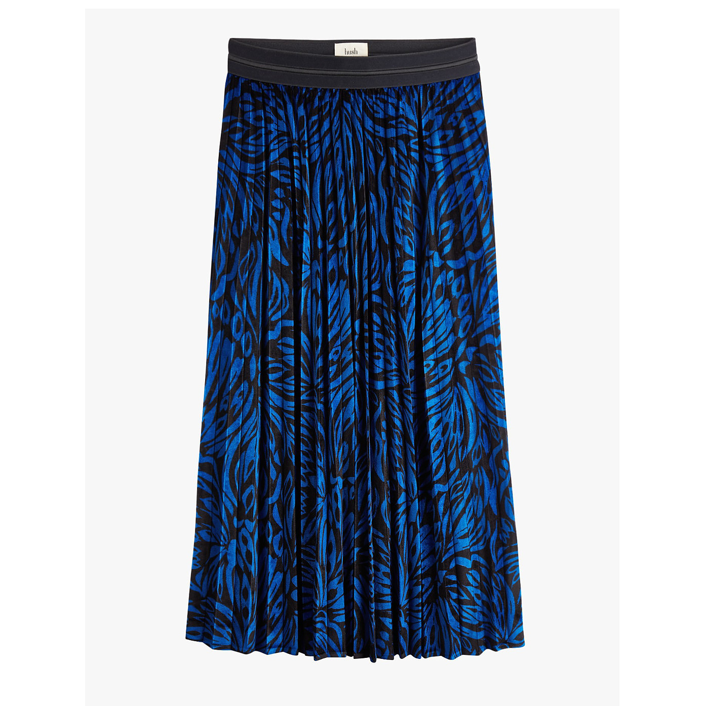 Hush Thea Pleated Velour Skirt