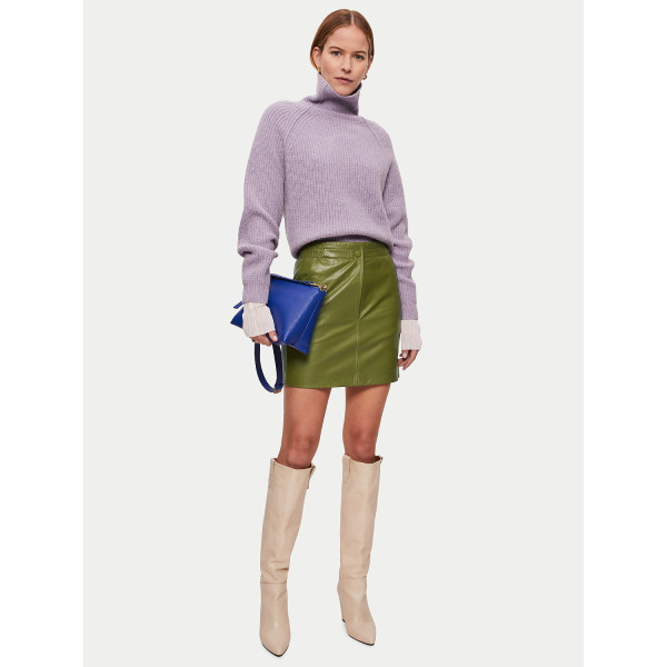 Jigsaw Leather Mini Skirt