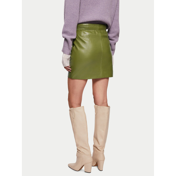 Jigsaw Leather Mini Skirt