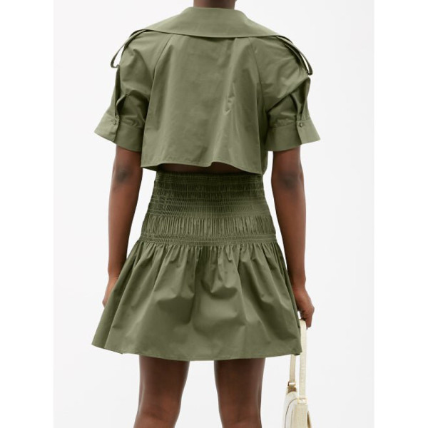 Self-Portrait Cotton Trench Mini Dress