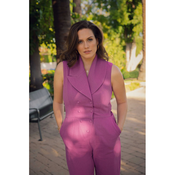 FEMPONIQ Double Breasted Shawl Lapel Jumpsuit
