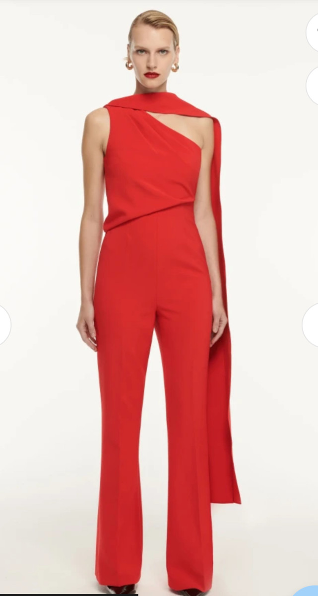 Roland Mouret Asymmetric crepe jumpsuit