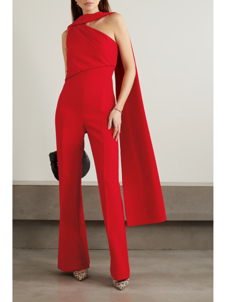 Roland Mouret Asymmetric crepe jumpsuit