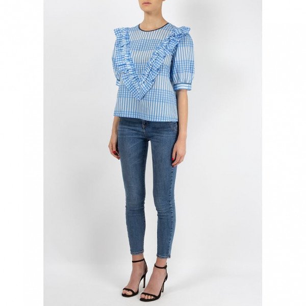 Ganni Ruffle Top
