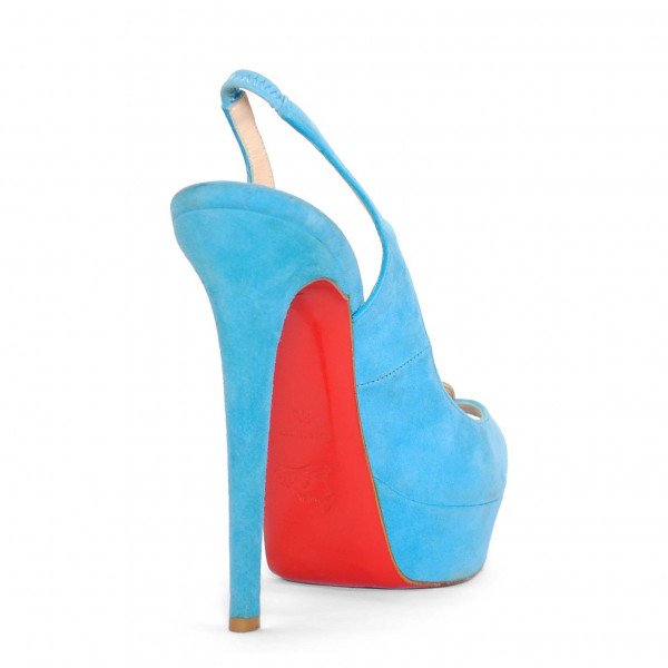 Christian Louboutin Suede Open-Toe Pumps