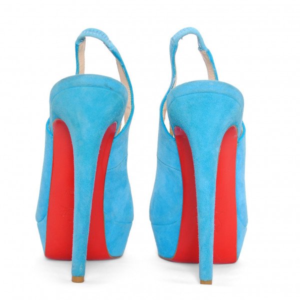 Christian Louboutin Suede Open-Toe Pumps