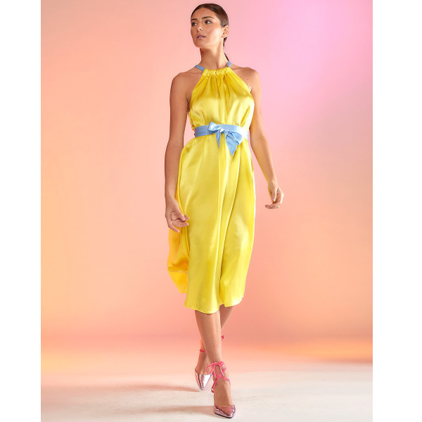 Rent Buy Cynthia Rowley Salerno Silk Halter Dress MY WARDROBE HQ