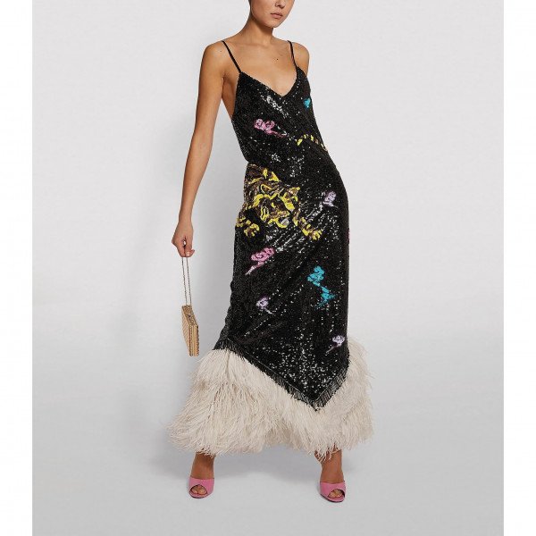 Rent Buy The Attico Ada Sequin Slip Dress MY WARDROBE HQ