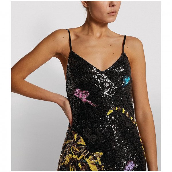 The Attico Ada Sequin Slip Dress