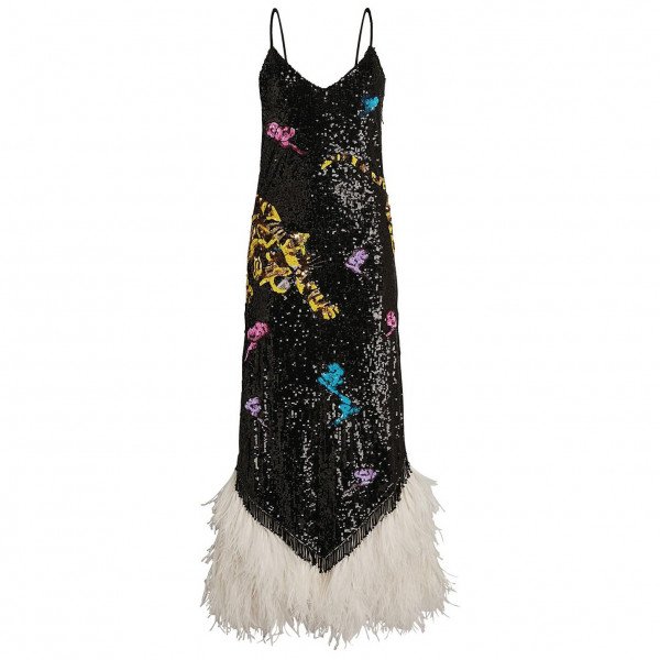 The Attico Ada Sequin Slip Dress