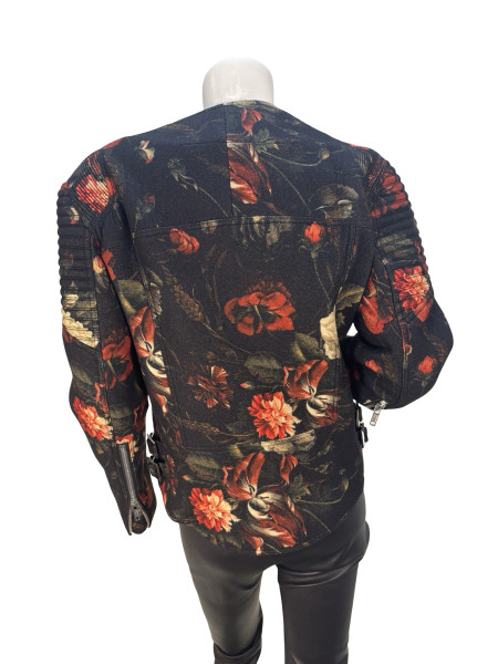 Givenchy Floral Print Wool Biker Jacket