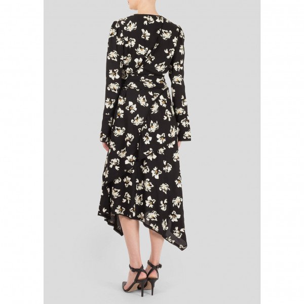 Rent Buy Proenza Schouler Wrap Effect Printed Crepe Midi Dress