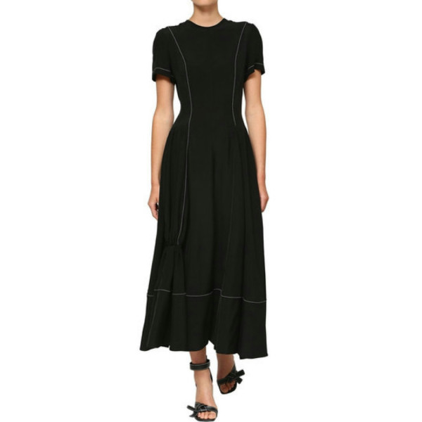 Loewe Topstitched Crepe Midi Dress