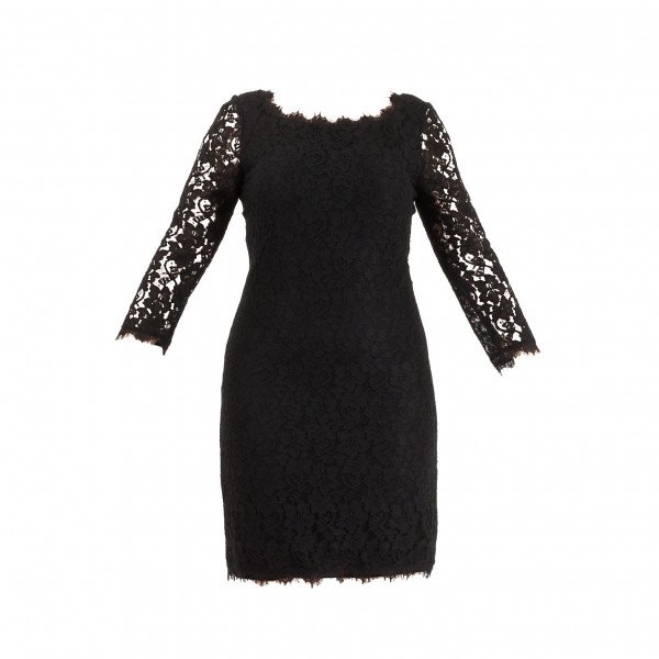 Diane von furstenberg black on sale dress