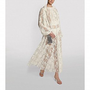 Rent Buy Magda Butrym Dover Lace Midi Dress | MY WARDROBE HQ