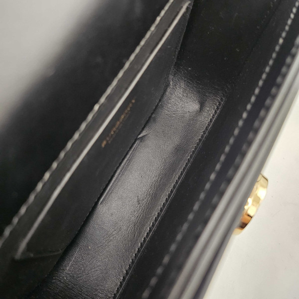Burberry Small Leather Elizabeth Bag in Black