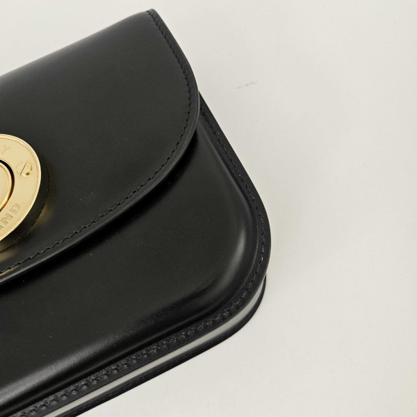 Burberry Small Leather Elizabeth Bag in Black
