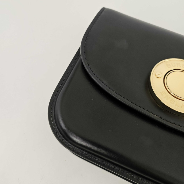 Burberry Small Leather Elizabeth Bag in Black