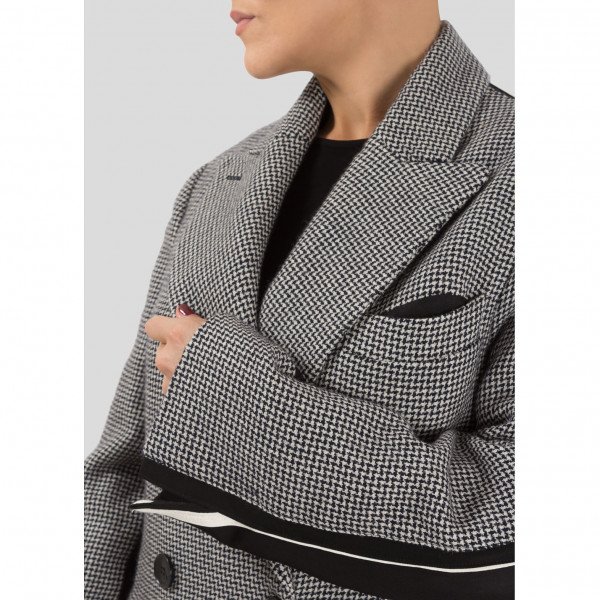 Stella McCartney Chana Double Breasted Houndstooth Coat