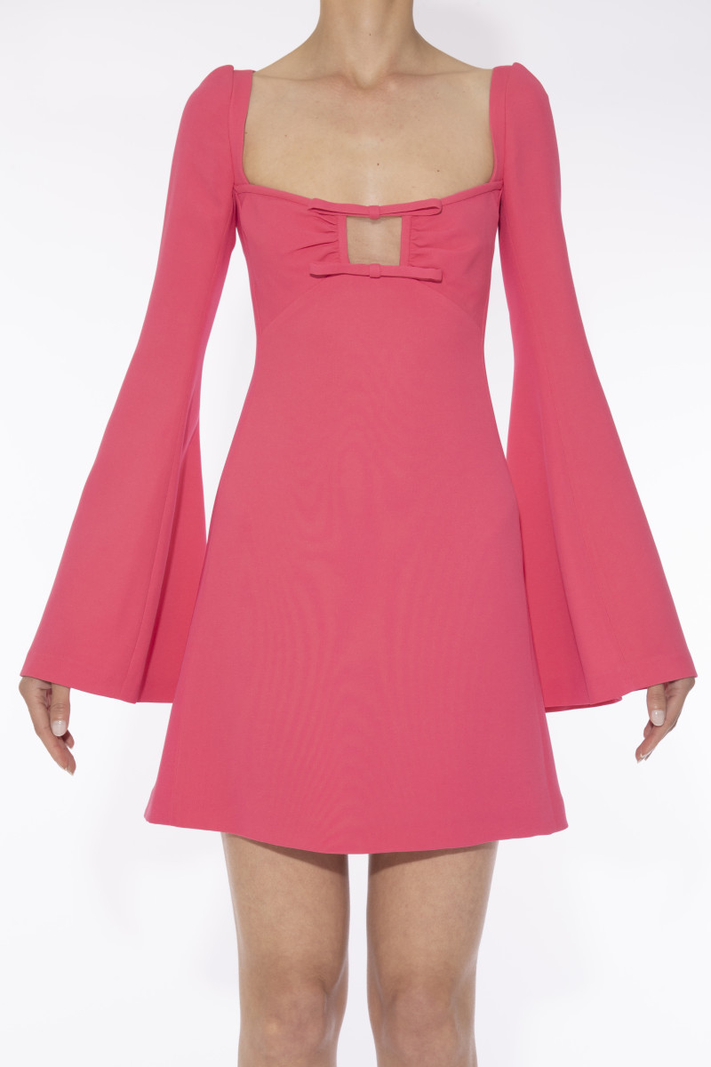 Giambattista Valli Pink cady flare mini dress