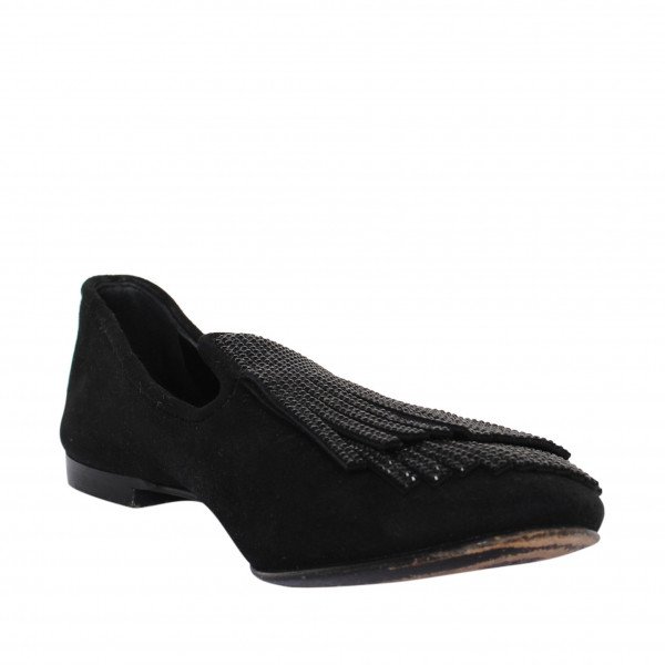 Giuseppe Zanotti Suede Fringe Loafers
