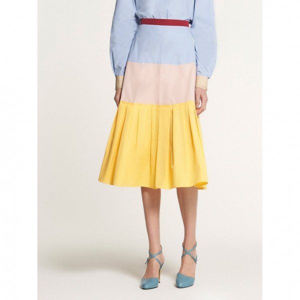 PORTS 1961 Colour Block Midi Skirt