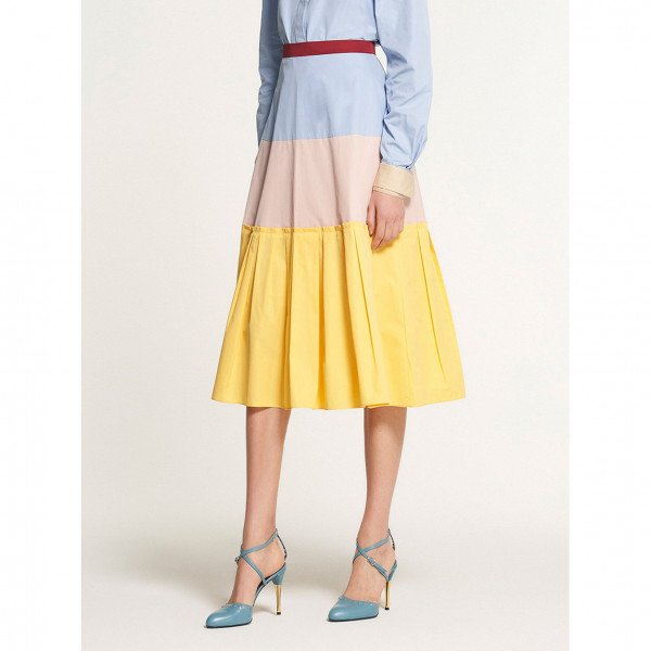 PORTS 1961 Colour Block Midi Skirt