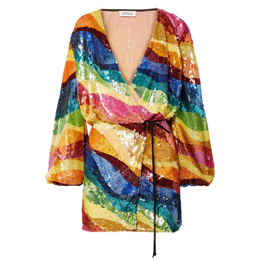 Rent or Buy The Attico Rainbow Sequin Dress from MyWardrobeHQ.com