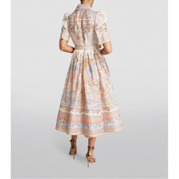 ZIMMERMANN Map Print Multicolour Dress