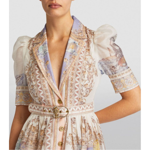 ZIMMERMANN Map Print Multicolour Dress