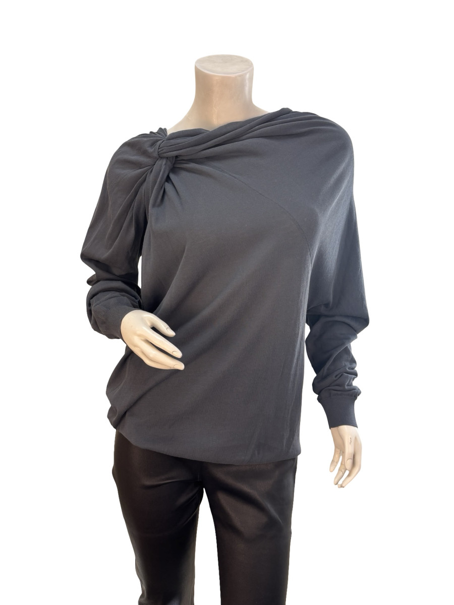 Lanvin Draped Knot Detail Jersey Top
