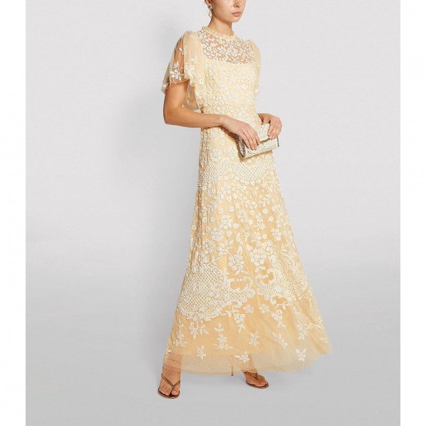 Rent Buy Needle u0026 Thread Honesty Flower Embellished Gown | MY WARDROBE HQ