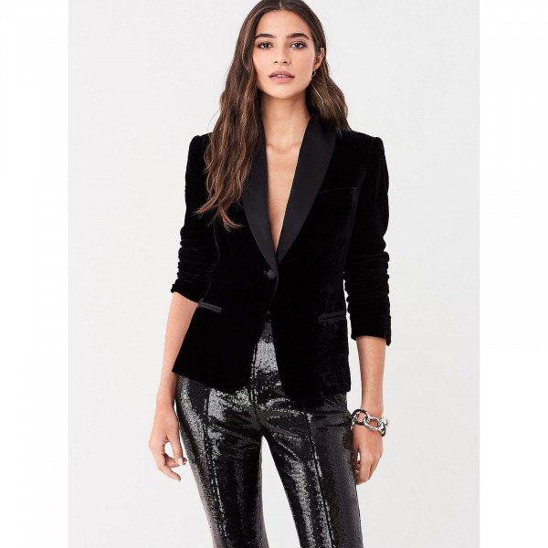 Diane von Furstenberg Halzie Velvet Blazer